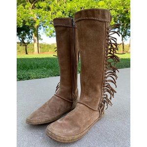 UGG Mammoth Water Resistant Knee High Fringe Boot
